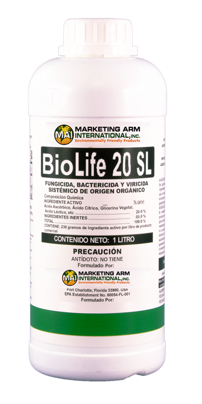Bactericida Fungicida Biolife 20 SL marketing-arm-nicaragua